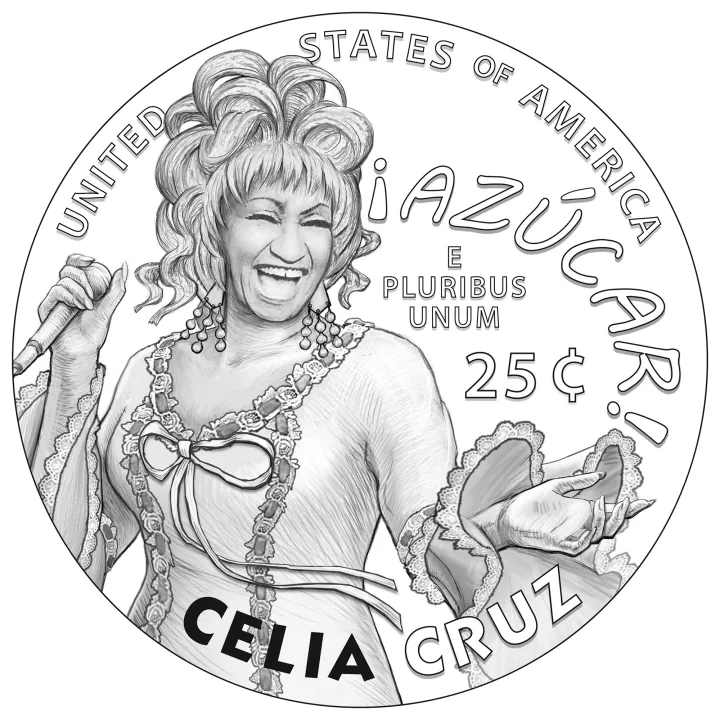 Celia Cruz Hace Historia al Convertirse en la Primera Mujer Afrolatina en Moneda de 25 Centavos de EE.UU.