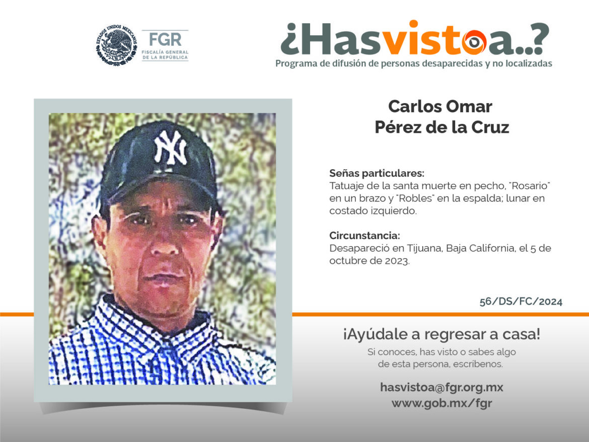 ¿Has visto a: Carlos Omar Pérez de la Cruz?