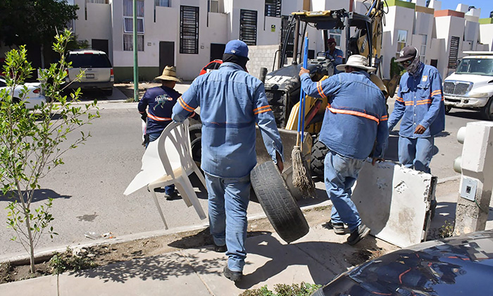 Realizan descacharre en Haciendas del Sur; Autoridades municipales