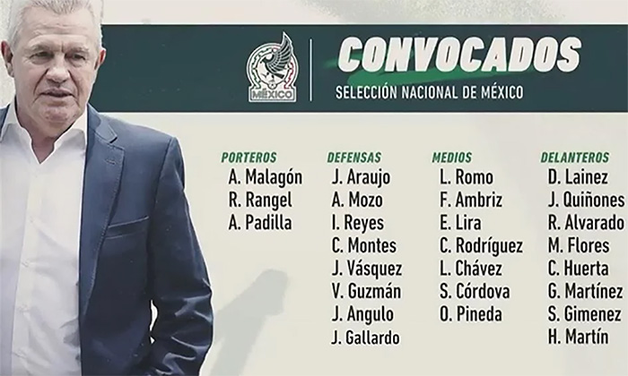 Presenta Javier Aguirre su lista de seleccionados para juego amistoso