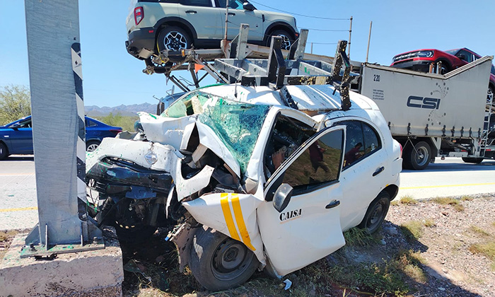 Muere conductor en choque en la carretera Guaymas Hermosillo