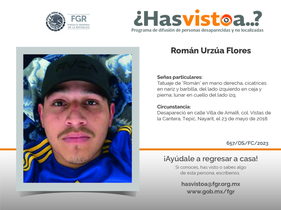 ¿Has visto a: Román Urzúa Flores?