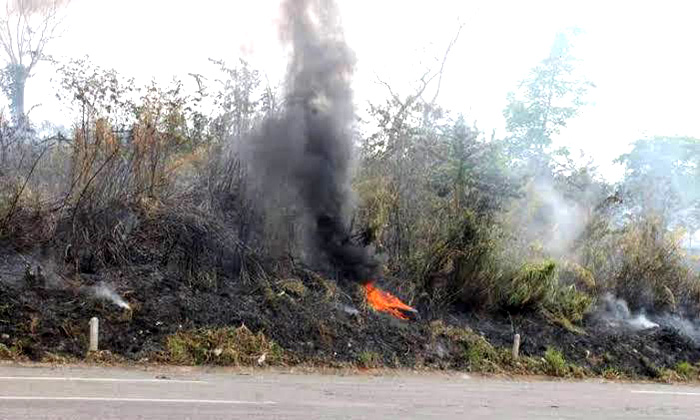 Sofocan incendio en lote baldío en fraccionamiento Atardeceres