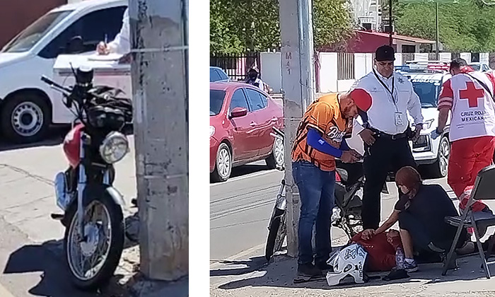 Embiste auto a motociclista en la colonia Balderrama