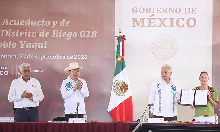 Le cumple AMLO a Nación Yaqui; Agradece etnia continuidad del Plan de Justicia