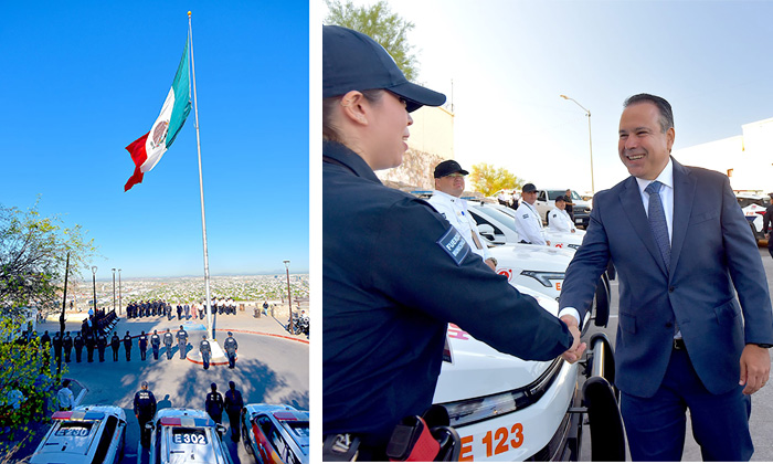 Preside Toño Astiazarán izamiento de bandera en el Cerro de la Campana