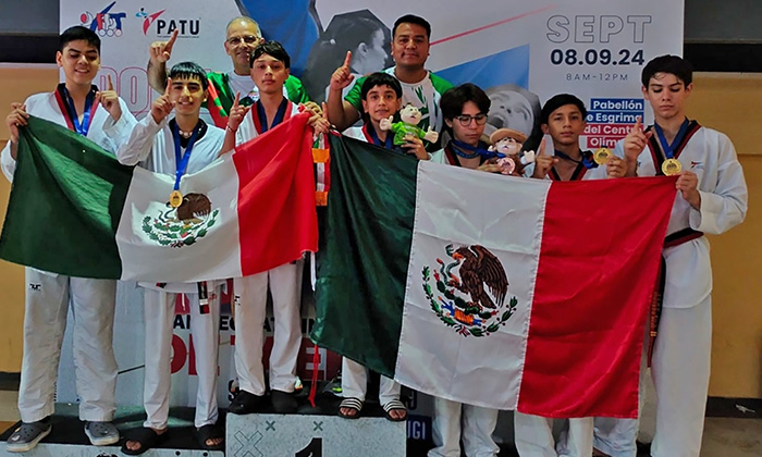 Logran siete medallas en Internacional de taekdwondo; Estudiantes de Sonora