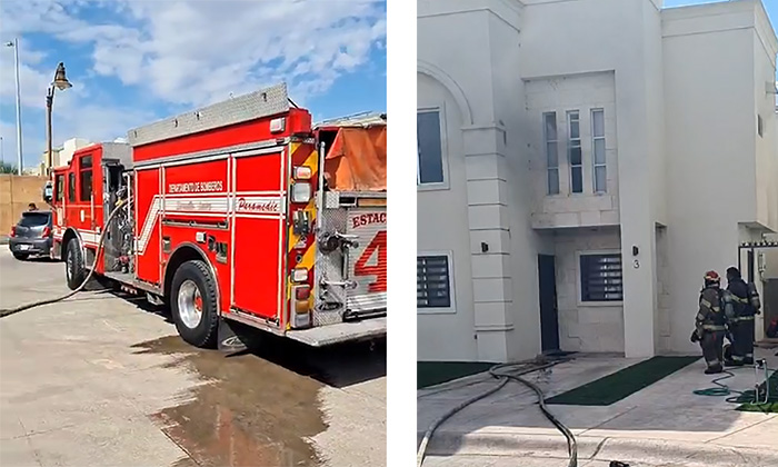 Sofocan incendio en vivienda en la cerrada San Marino