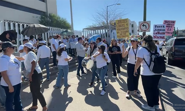 Se manifiestan trabajadores del Poder Judicial Federal; Rechazan “tombolazo”