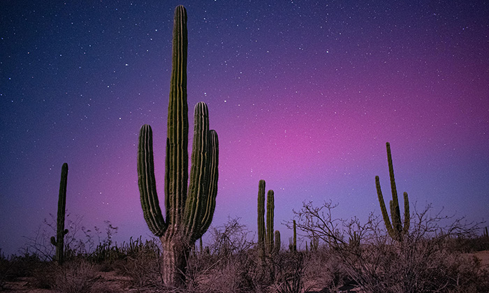 Tormenta geomagnética causó auroras boreales en Sonora