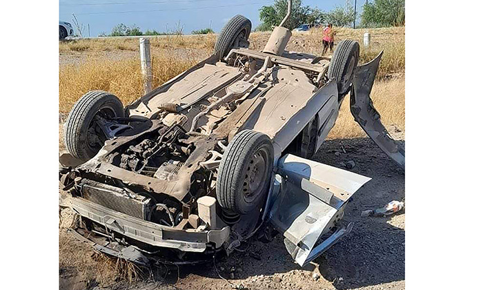 Salen heridos padre e hija en choque en Empalme