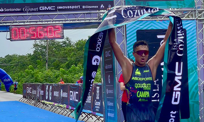 Gana Dylan Campa primer lugar en serial de Triatlón en Cozumel