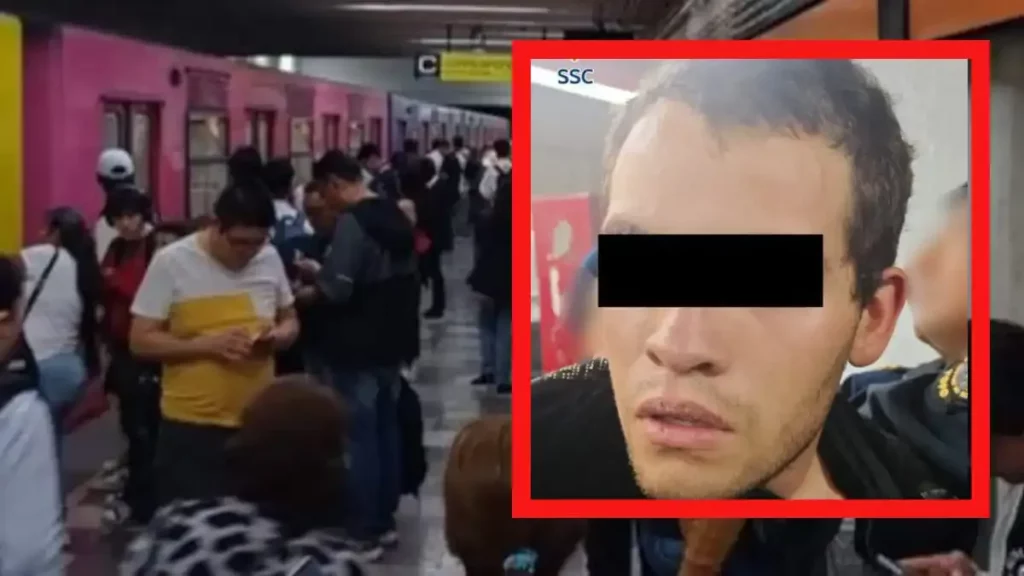 Ataque con cuchillo en estación Tacubaya del Metro CDMX deja cuatro heridos y un detenido