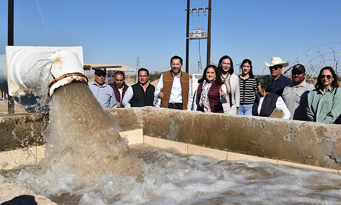 Entregan pozo equipado a ejidatarios de “El Fronterizo”; Autoridades de Sagarhpa