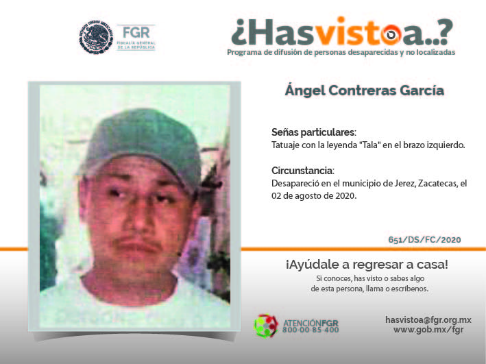 ¿Has visto a: Ángel Contreras García?