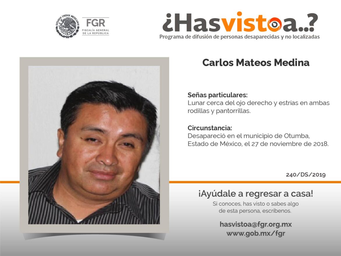 ¿Has visto a: Carlos Mateos Medina?