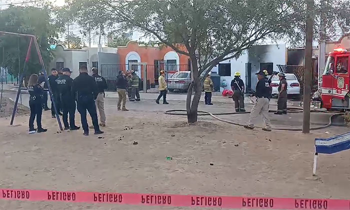 Incendio deja a mujer y niño graves en la colonia La Caridad