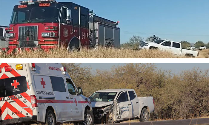 Deja “encontronazo” dos lesionadas en la carretera Hermosillo-Ures