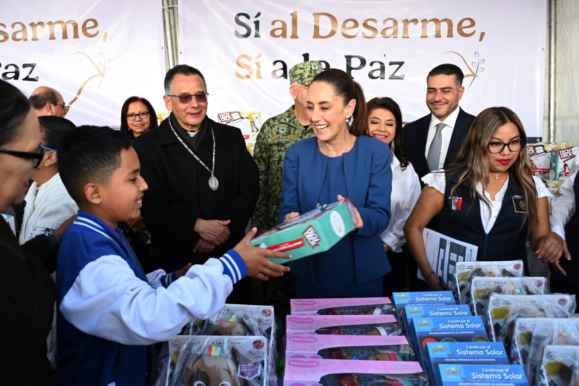 Claudia Sheinbaum lanza estrategia nacional de desarme con apoyo de la Iglesia católica