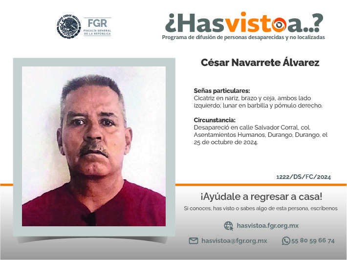 ¿Has visto a: César Navarrete Álvarez?