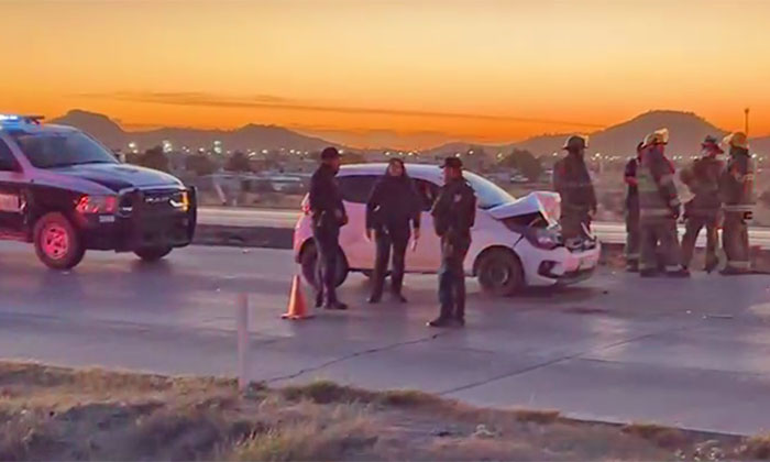 Causa choque caos vial en la entrada sur de la ciudad