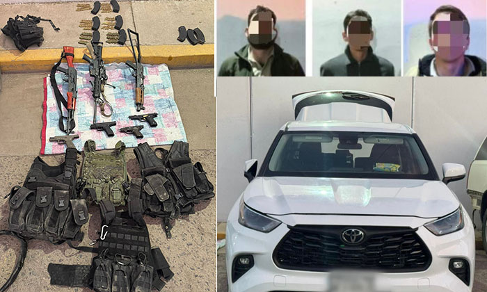 Capturan a trío de sujetos con arsenal al norponiente de la ciudad