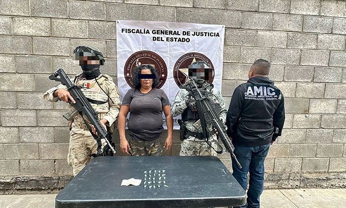 Detienen a mujer en posesión de droga tras cateo en la colonia Pimentel