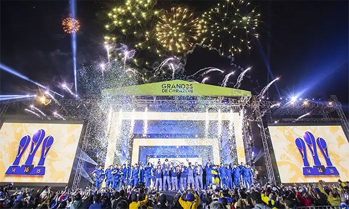 Celebra América su tricampeonato en estacionamiento del Estadio Azteca