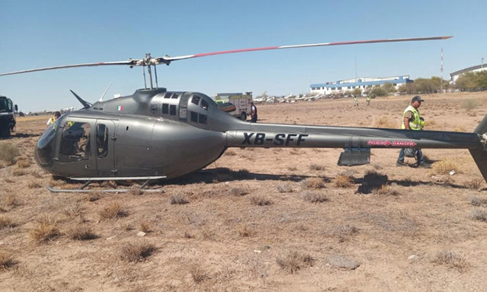 Se desploma helicóptero al despegar en Hermosillo