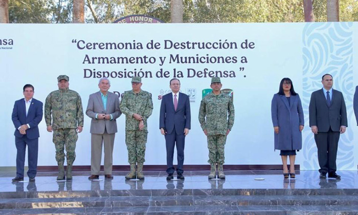 Destruyen armamento decomisado
