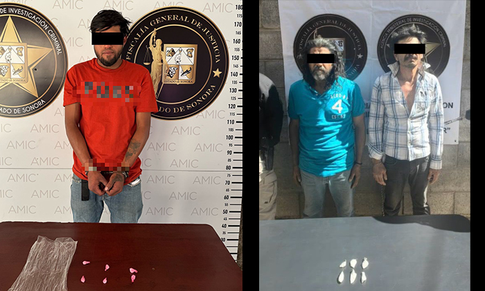 Detienen a tres sujetos en posesión de drogas en operativos de la AMIC