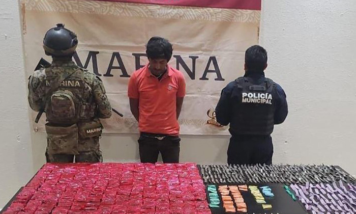 Sorprenden a tirador con 700 dosis de droga en San Carlos
