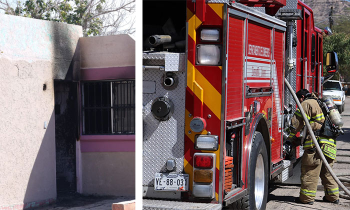 Sofocan incendio en una vivienda en la colonia La Caridad
