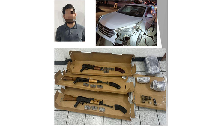 Aprehenden a sujeto con arsenal; Efectivos de la PESP
