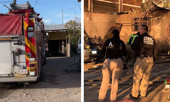 Sofocan bomberos incendio de una vivienda en la colonia Piedra Bola