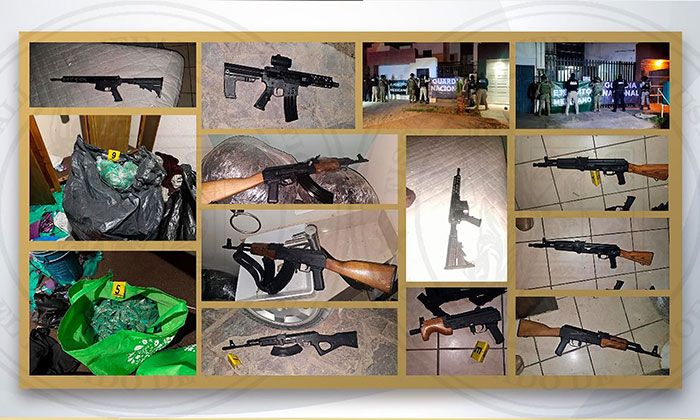 Aseguran armas, droga y vehículos en San Luis Río Colorado