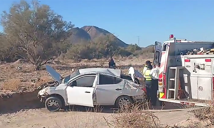 Volcamiento deja un herido en la colonia Pueblitos