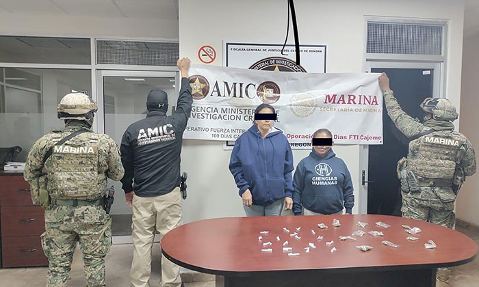 Capturan a par de distribuidoras de droga en operación Escudo Sable