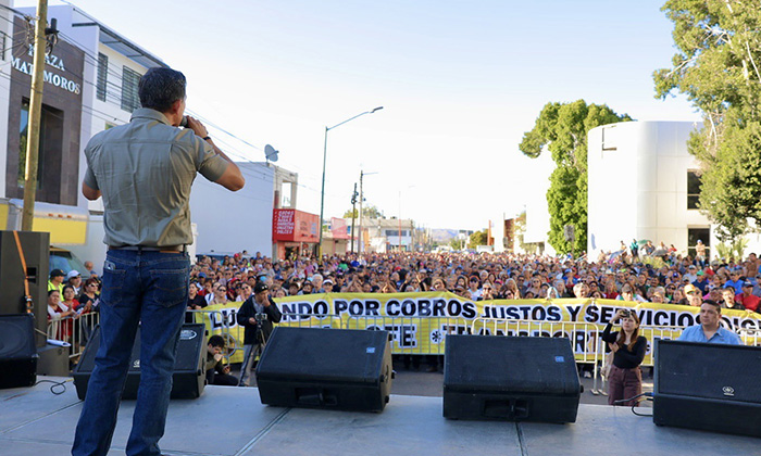 Agremiados a la Unión de Usuarios demandan derecho humano a energía eléctrica