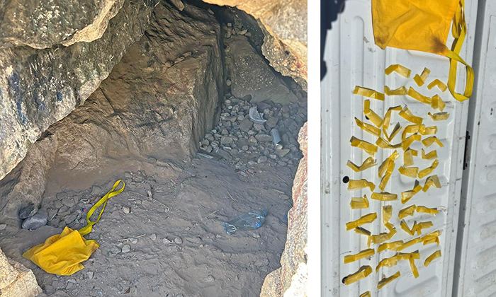 Hallan droga en cueva del Cerro de la Campana; Elementos de Seguridad Pública