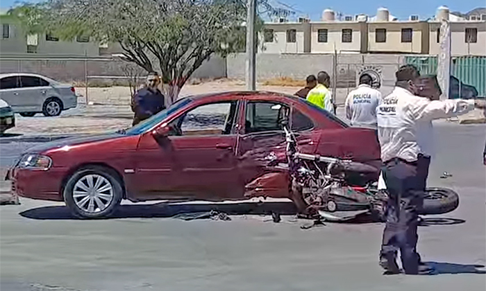 Deja choque dos personas lesionadas al norte de la ciudad