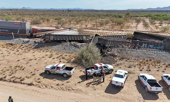 Descarrila tren de carga en el tramo Estación Pesqueira-Carbó