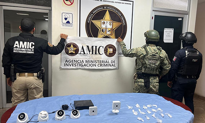 Aseguran droga y equipo de video vigilancia en Ciudad Obregón