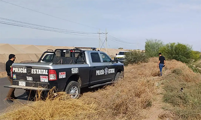 Localizan cuerpo envuelto en plástico en Canal Bajo del Valle del Yaqui
