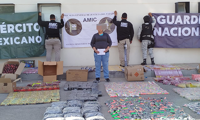 Aseguran dos mil fuegos piroténicos en San Luis Río Colorado