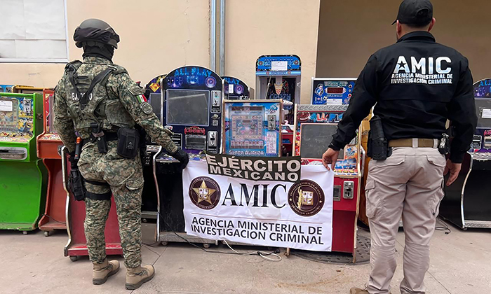 Decomisan 13 máquinas tragamonedas en distintos cateos en Cajeme