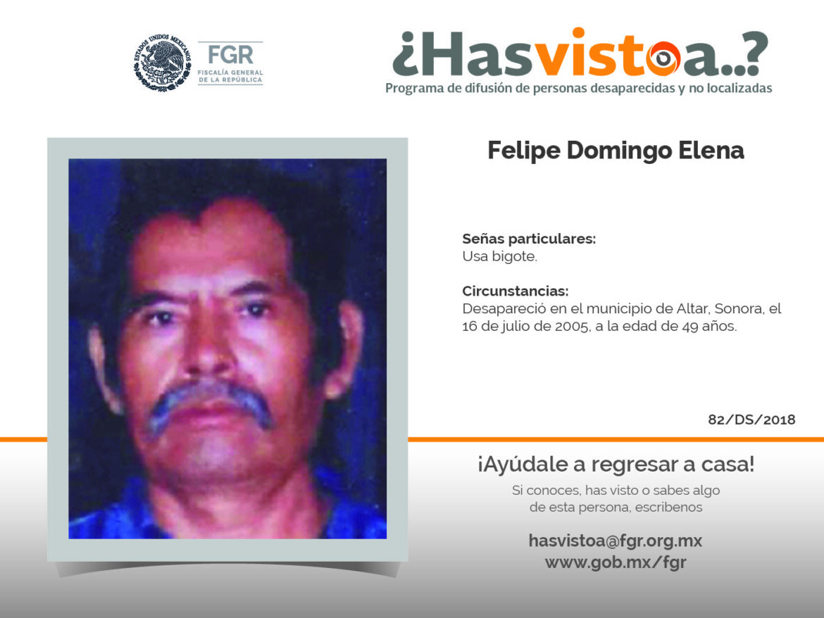 ¿Has visto a :  Felipe Domingo Elena?