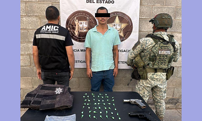 Capturan a presunto narcomenudista en la colonia Las Amapolas