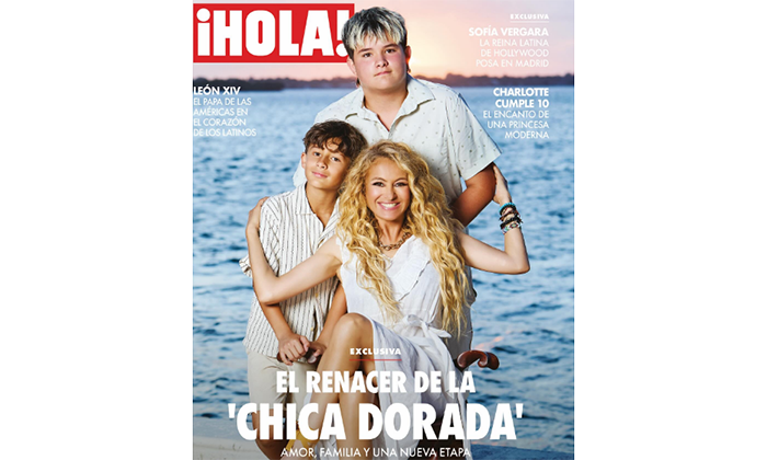 Sorprende Paulina Rubio al posar con sus hijos en revista