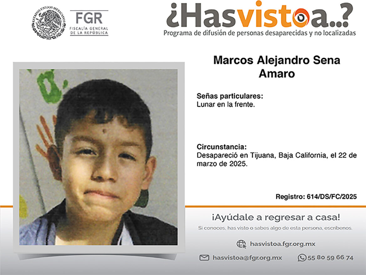¿Has visto a: Marcos Alejandro Sena Amaro?